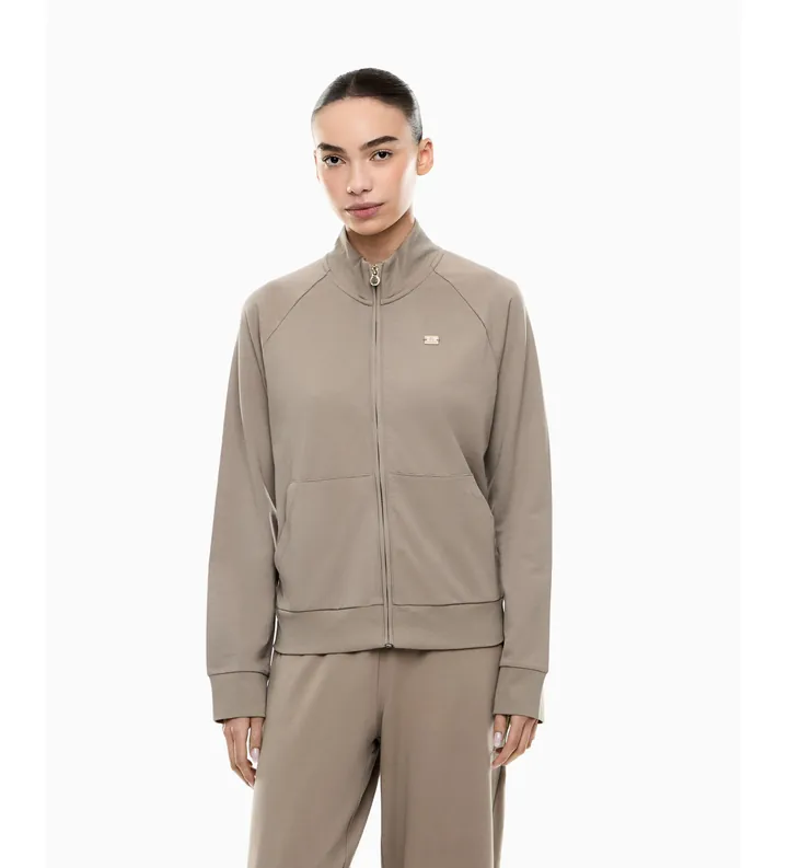 EA7 para mujer. 7W000457_AF13135 Chaqueta Core beige (L), Deportivo, Algodón