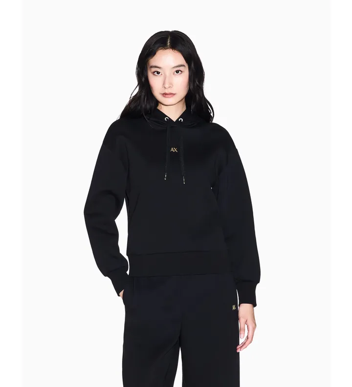 A|X Armani Exchange para mujer. XW001829AF10818UC001 Sudadera Boxy negro (L), Casual, Algodón