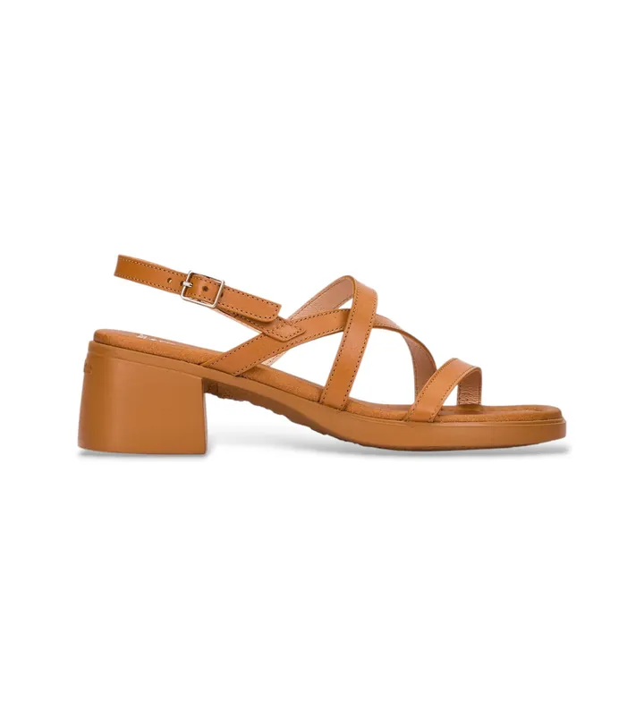 Wonders para mujer. D-2303 Sandalias de Piel Moai03 marrón (36), 3 a 5cm, Hebilla, Casual, Fiesta