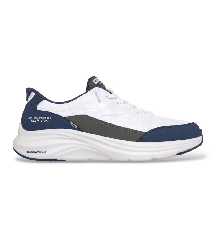 Skechers para hombre. 232619 Zapatillas Slip-Ins: Contour Foam - Cozy Fit blanco (40), Plano, Cordones, Casual