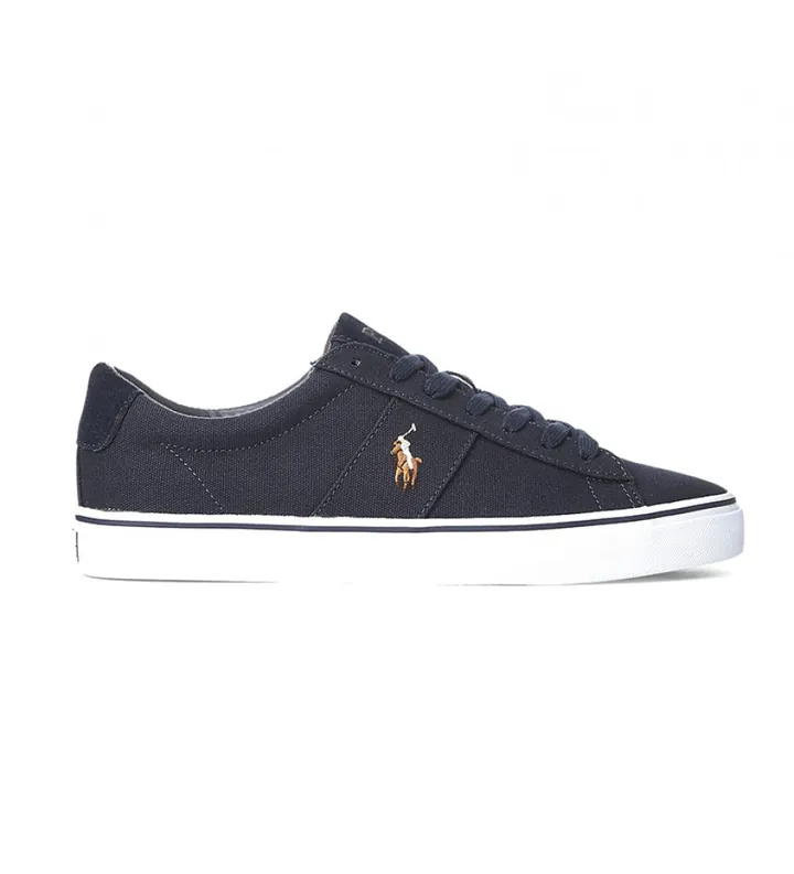 Polo Ralph Lauren para hombre. 816749369002 Zapatillas Sayer de loneta marino (36), Tela, Plano, Cordones, Casual