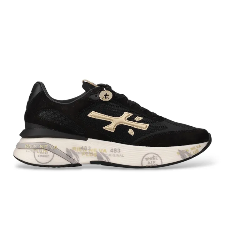 Premiata para mujer. MOERUND Zapatillas Moerund negro (36), Plano, Cordones, Casual