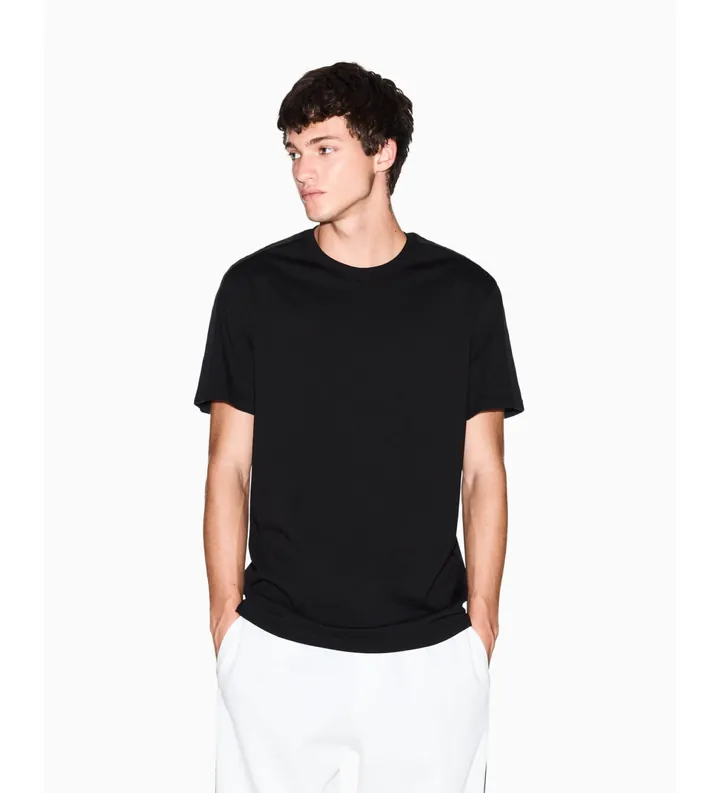 A|X Armani Exchange para hombre. XM001283AF10361UC001 Camiseta Regular Lisa negro (S), Casual, Algodón, Manga corta