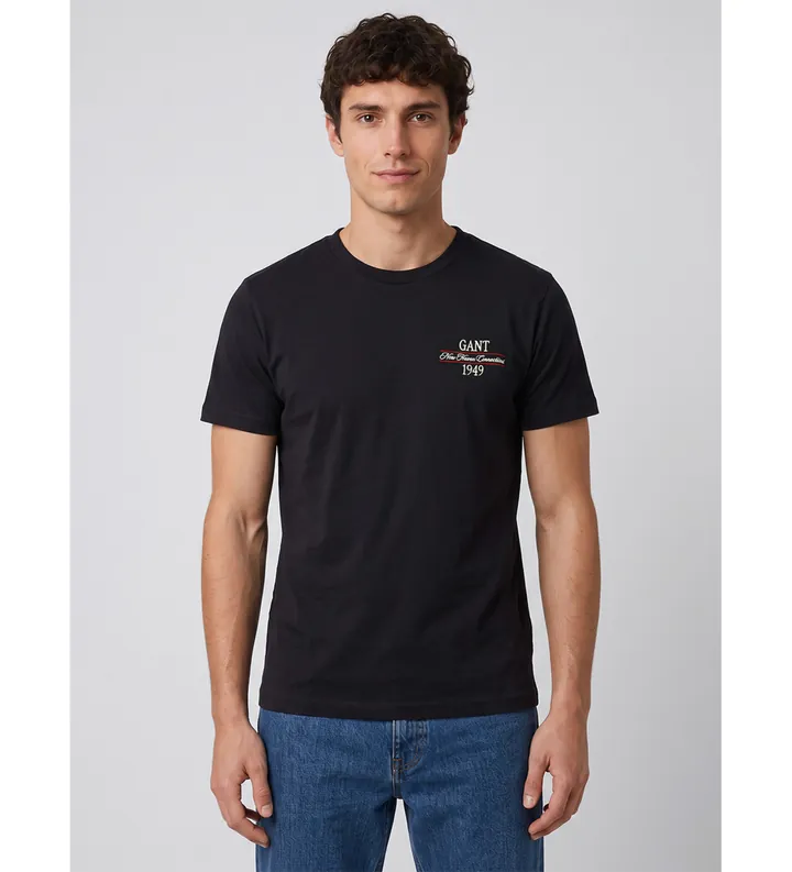 Gant para hombre. 2003459 Camiseta Gráfica marino (L), Casual, Algodón, Manga corta