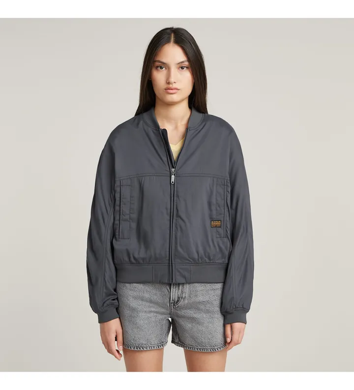 G-Star para mujer. D26004-D923-860 Cazadora Summer Bomber gris (XL), Casual, Viscosa