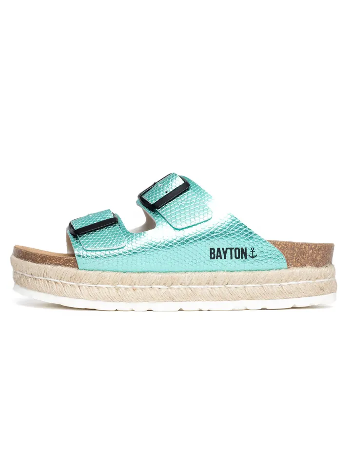 Bayton Zapatos abiertos 'Alcee' marrón claro / menta / negro