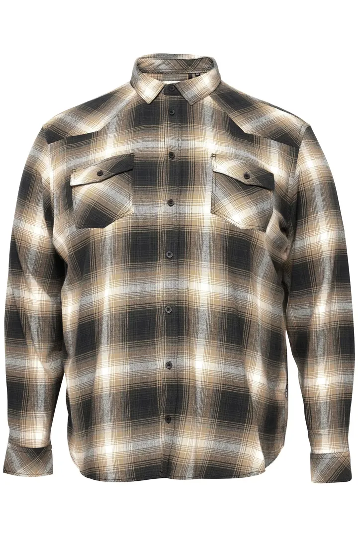 BLEND Camisa  amarillo / gris / negro