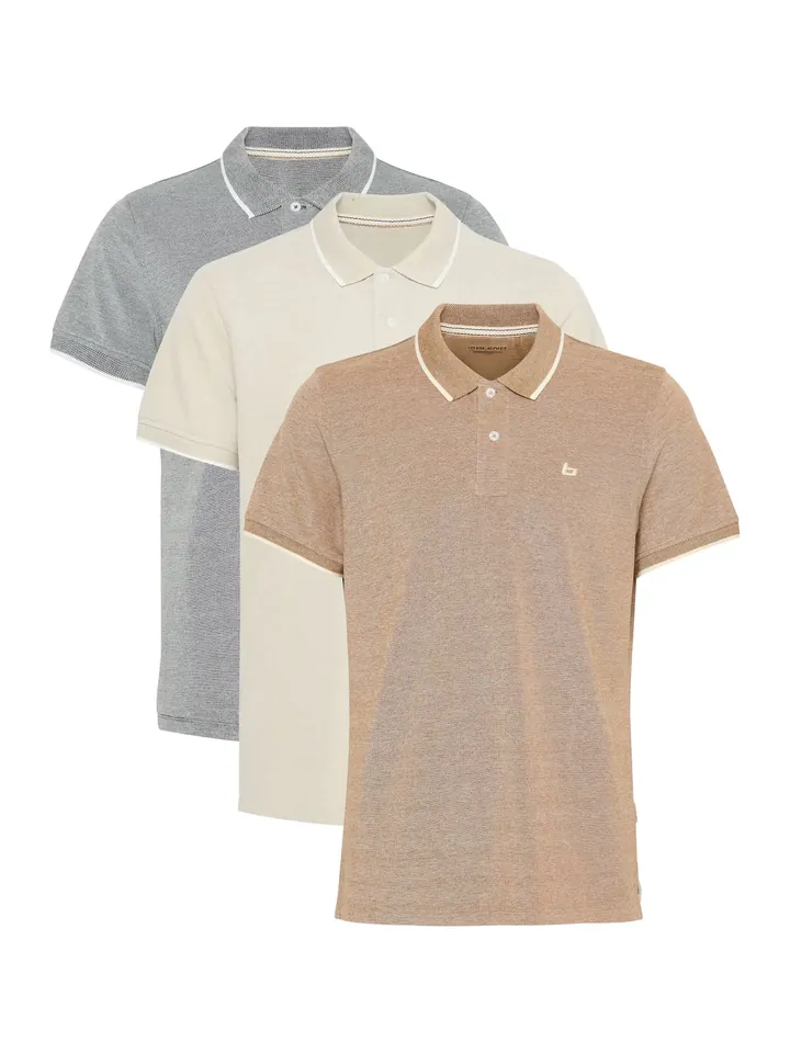 BLEND Camiseta beige / blanco