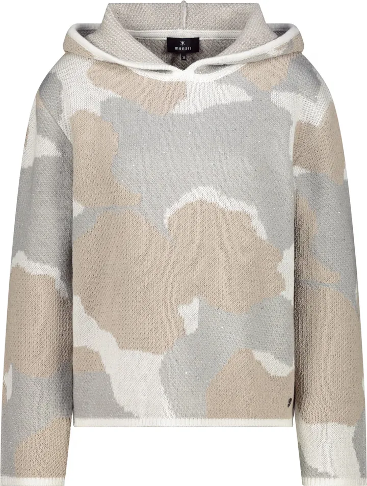 monari Jersey brocado / gris claro / offwhite
