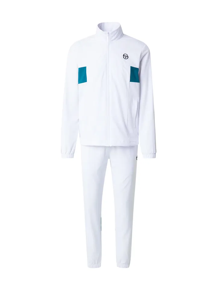 Sergio Tacchini Chándal verde oscuro / blanco