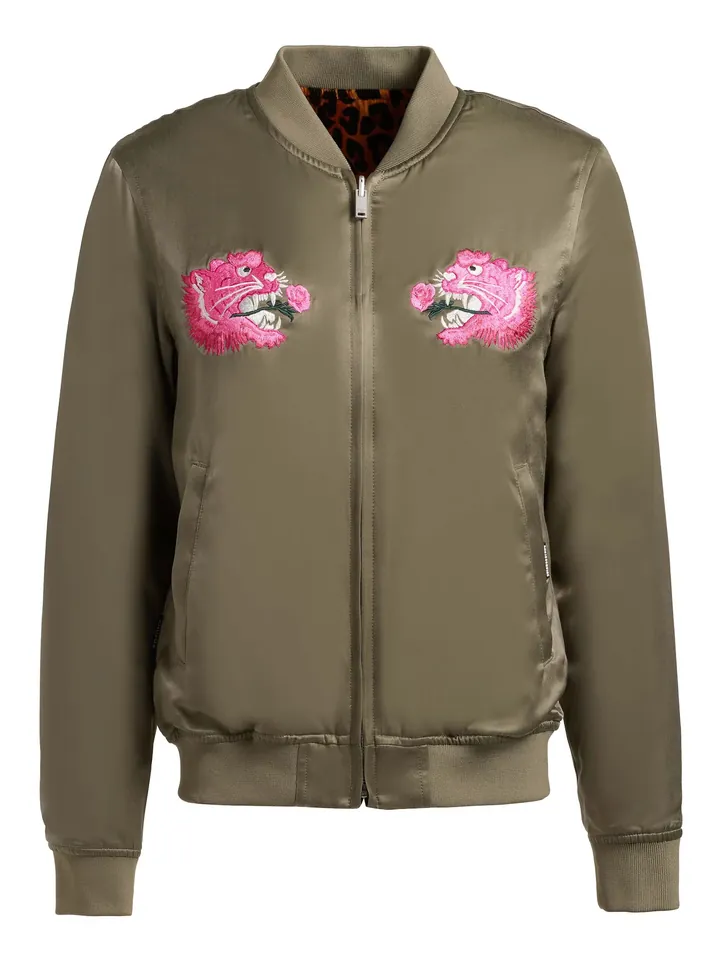 khujo Chaqueta de entretiempo 'Ruby' cognac / oliva / rosa / negro