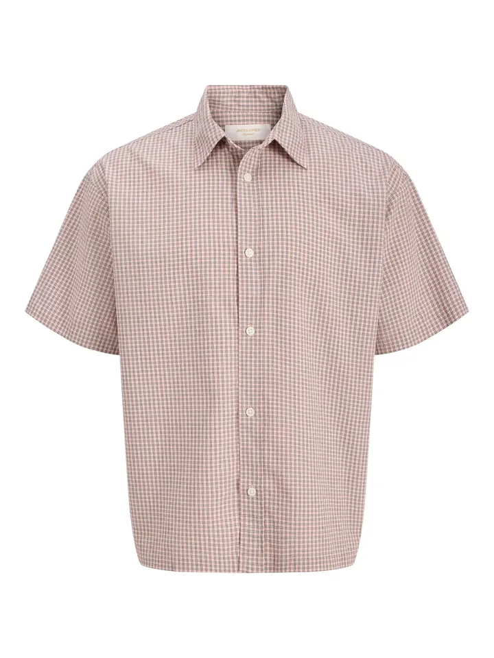 JACK & JONES Camisa navy / rojo claro