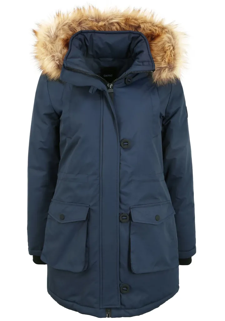 Oxmo Parca de invierno 'Acta' beige / azul / negro