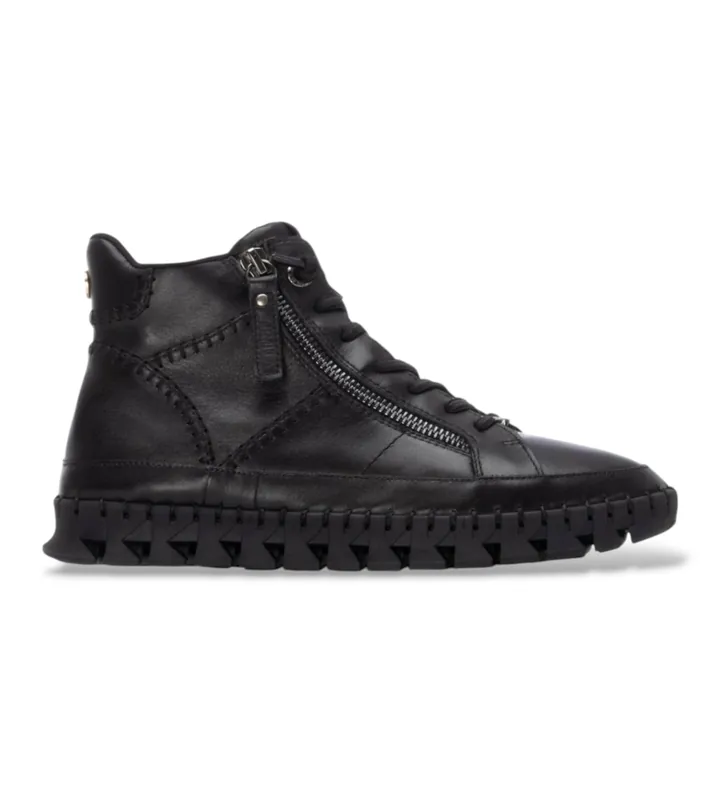 Carmela para mujer. 16270803-NEGRO Botines de Piel 162708 negro (36), Plano, Cordones, Cremallera, Casual