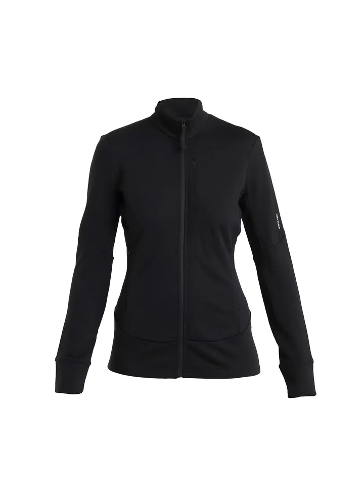 ICEBREAKER Sudadera con cremallera deportiva negro