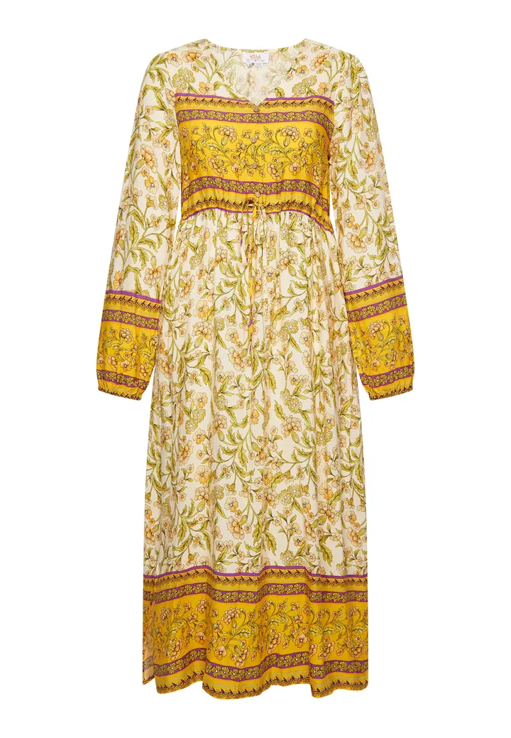 usha FESTIVAL Vestido amarillo / amarillo claro