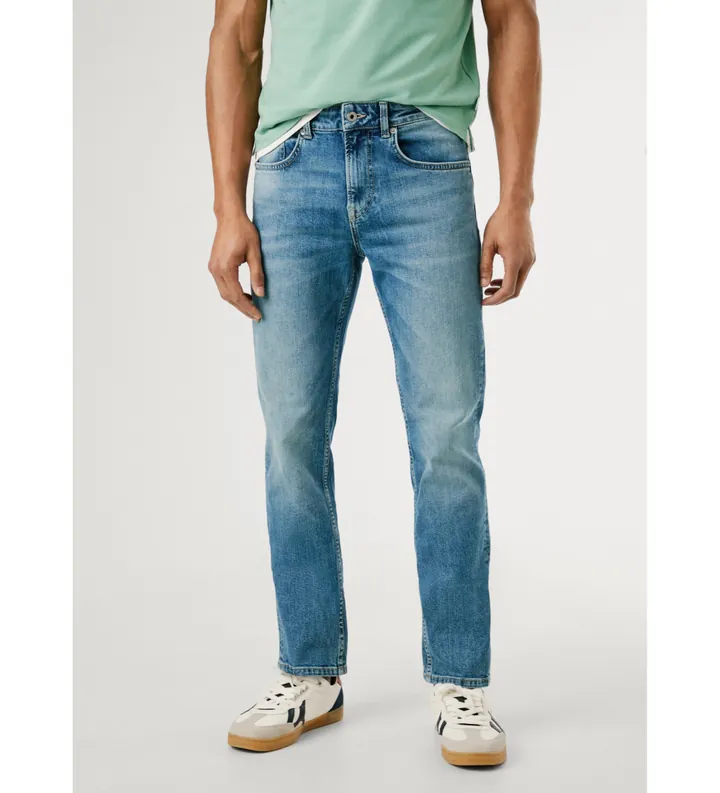 Pepe Jeans para hombre. PM2083952AA Pantalones Straight Jeans Cash azul (28/30), Casual, Algodón, Denim