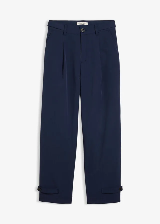 Pantalón de mezcla de viscosa con diseño barrel