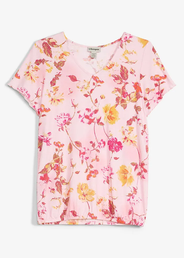 Camiseta con estampado de flores