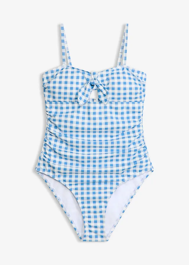Bañador tipo bandeau con un pequeño lazo