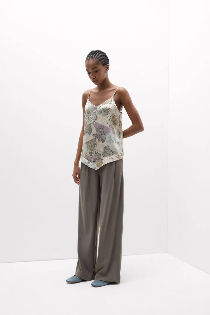 Intimissimi Top de Seda Estampada La Dolce Vita Mujer Multicolor Tamaño L