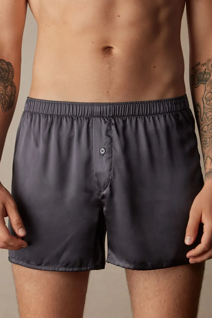 Intimissimi Bóxer de Seda Hombre Azul Tamaño L