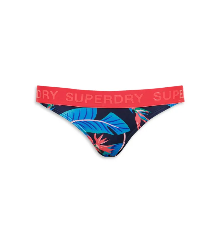 Superdry para mujer. W3010401A Braguita De Bikini Classics marino (L), Negro, Beachwear, Poliéster Reciclado, Sostenible