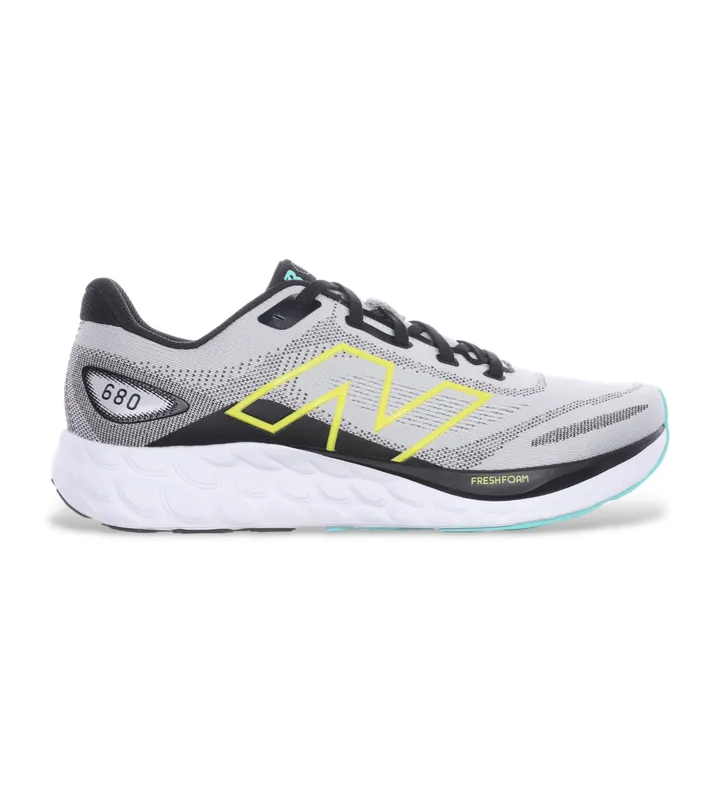 New Balance para hombre. M680V8 Zapatillas Fresh Foam 680 v8 gris (42), Plano, Cordones, Casual, Deportivo, Running, Multideporte