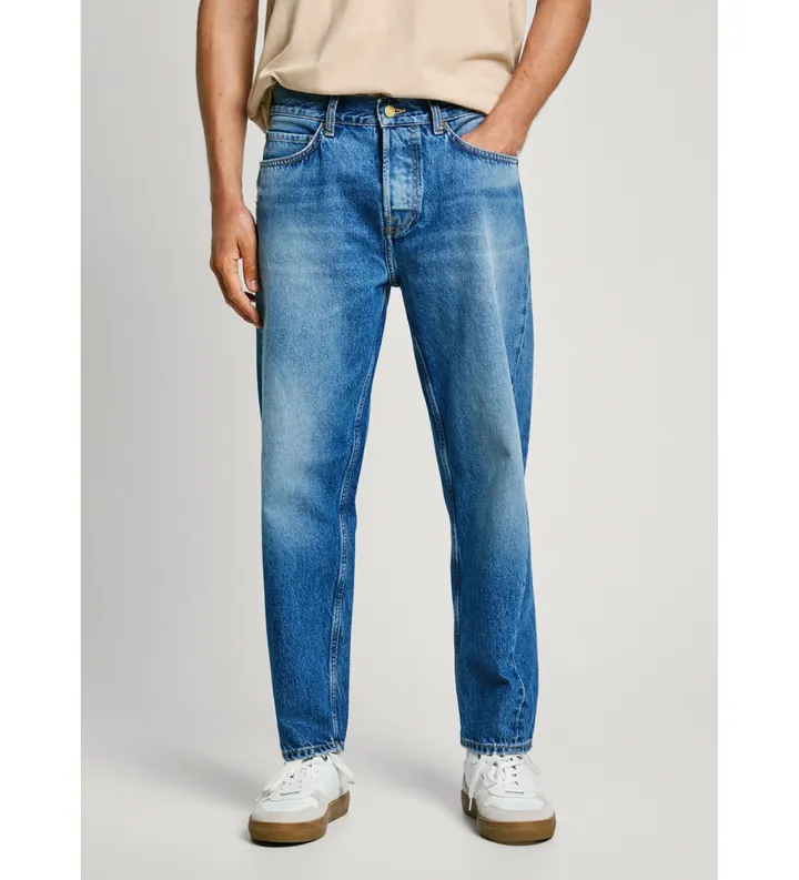 Pepe Jeans para hombre. PM207965 Jeans Barrel Worn azul (30/30), Casual, Algodón, Denim, Sostenible