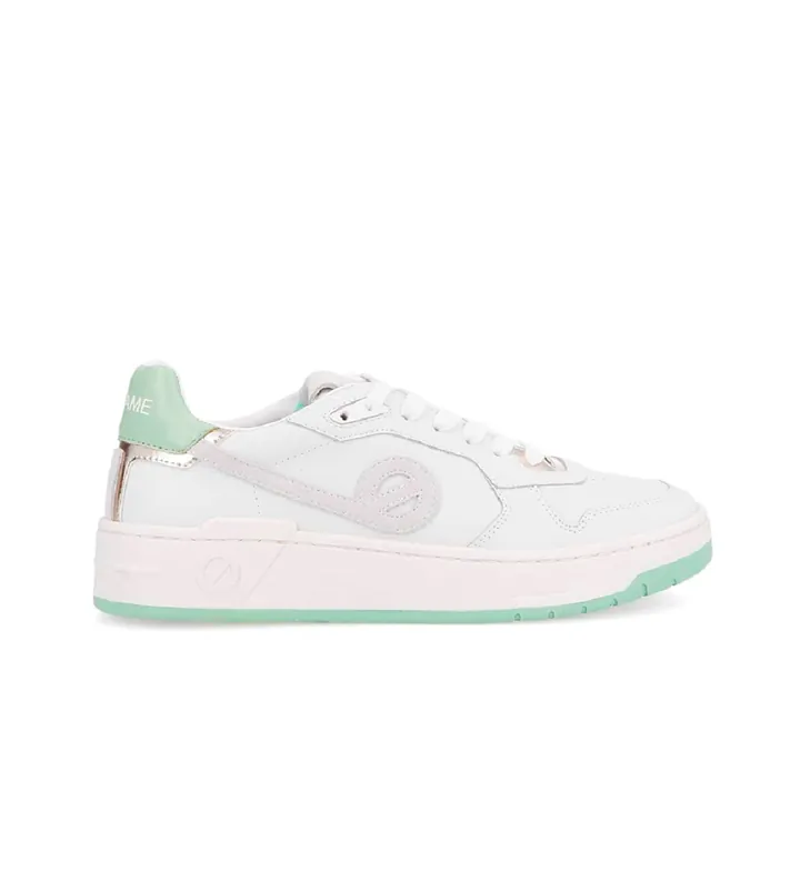 NO NAME para mujer. ONCCGL0 Zapatillas de piel Kelly con cierre de cordones verde claro (36), Plano, Casual