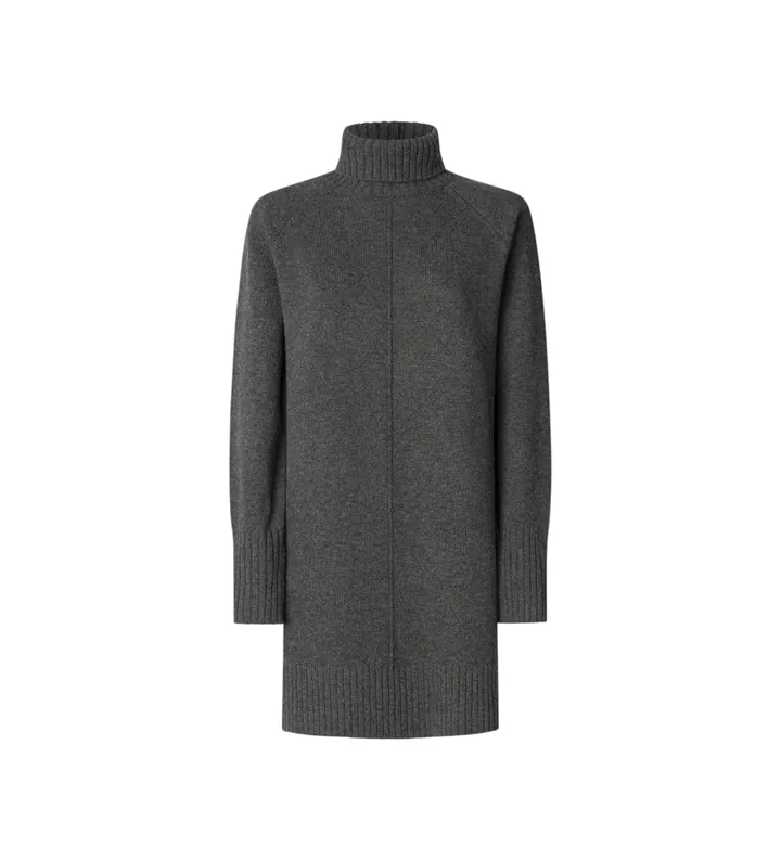 Pepe Jeans para mujer. PL9537714 Vestido Carola gris (L), Casual, Poliéster, Manga larga