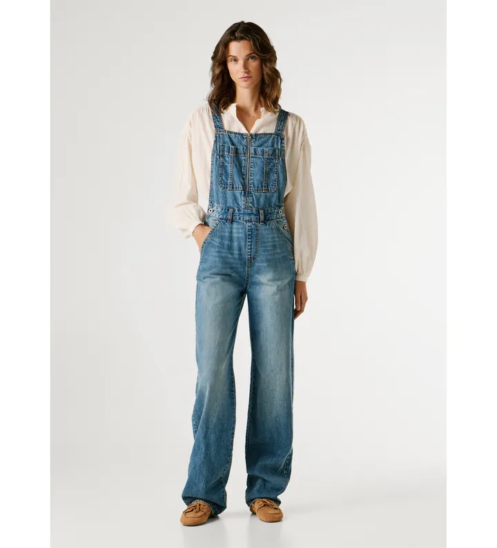 Pepe Jeans para mujer. PL2300015 Mono Elia denim azul (M), Casual, Algodón