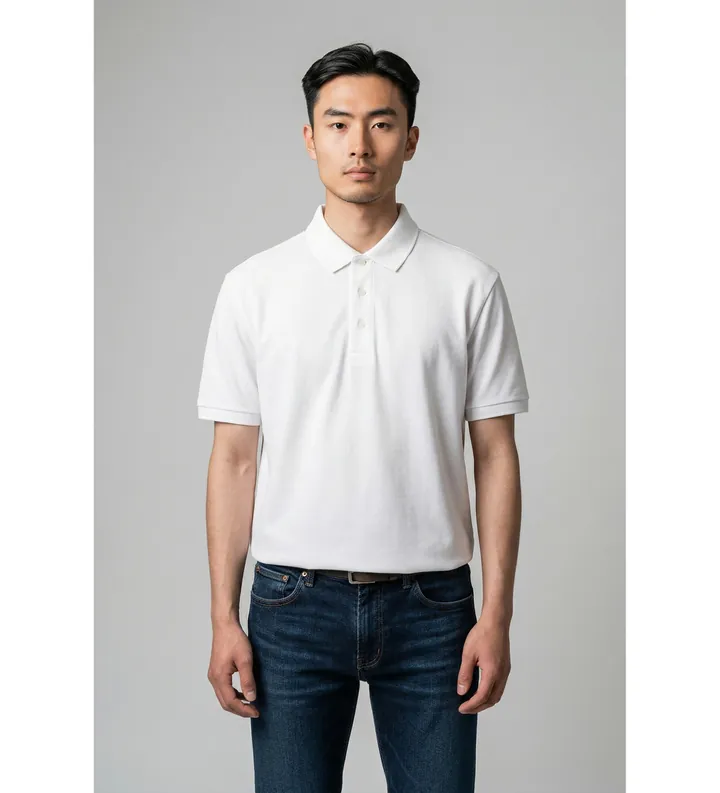 Blauer para hombre. 26SBLUT02298 Polo Albans blanco (L), Casual, Algodón, Manga corta