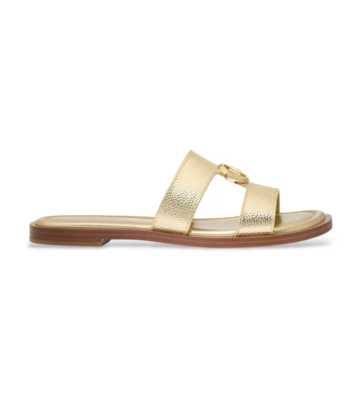 Michael Kors para mujer. 40S6ERFS2M Sandalias de Piel Goldie dorado (36), Plano, 1 a 3cm, Ninguno, Casual