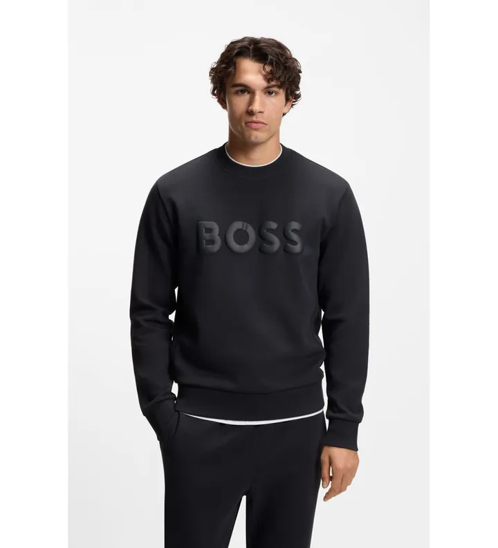 BOSS para hombre. 50555516 Sudadera Salbo marino (3XL), Casual, Algodón