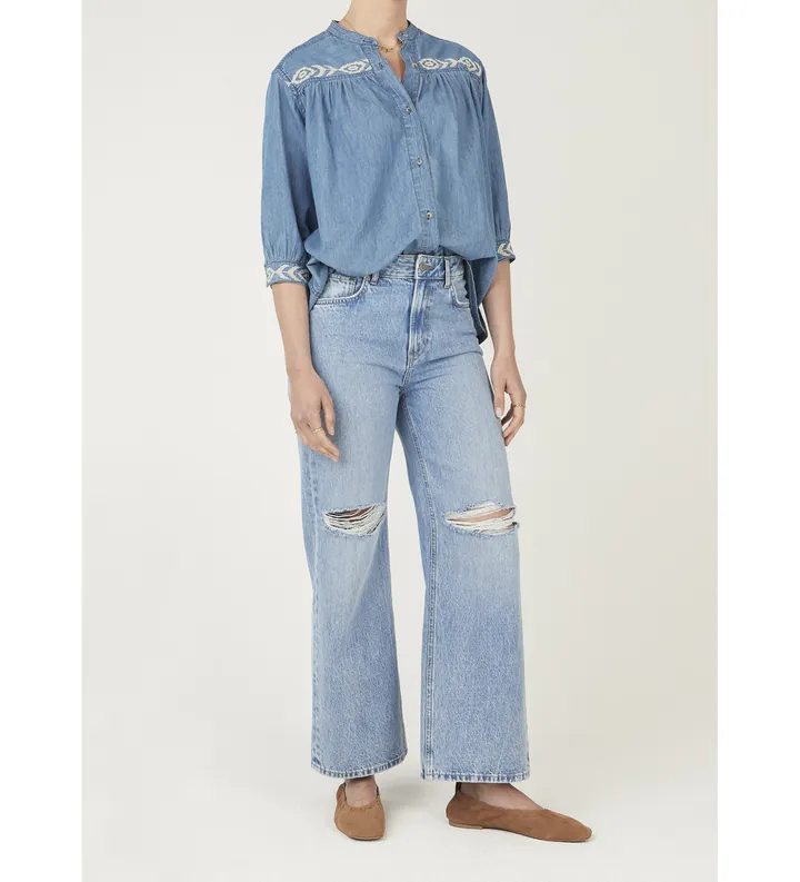 Pepe Jeans para mujer. PL20473183W1 Jeans Straight Lexa azul (24/28), Casual, Algodón, Denim