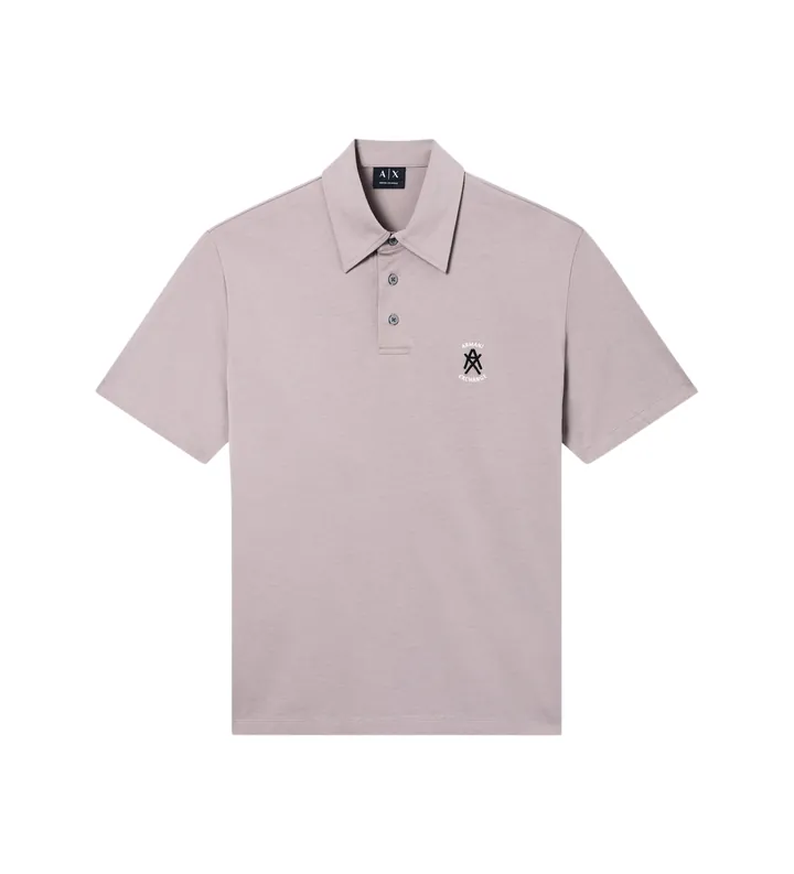 A|X Armani Exchange para hombre. XM002209AF10364U6107 Polo Driftwood gris (L), Casual, Algodón, Manga corta