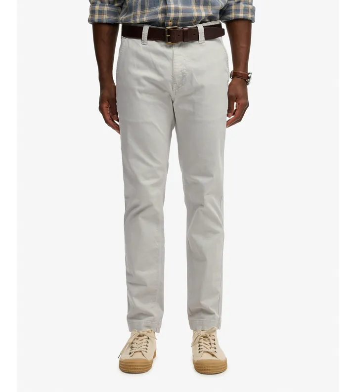 Superdry para hombre. M7011414A Pantalón Utility Chino gris (29/32), Casual, Algodón