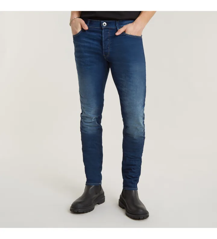 G-Star para hombre. 51001-A088-A888 Jeans 3301 Slim azul (38/38), Casual, Algodón, Denim