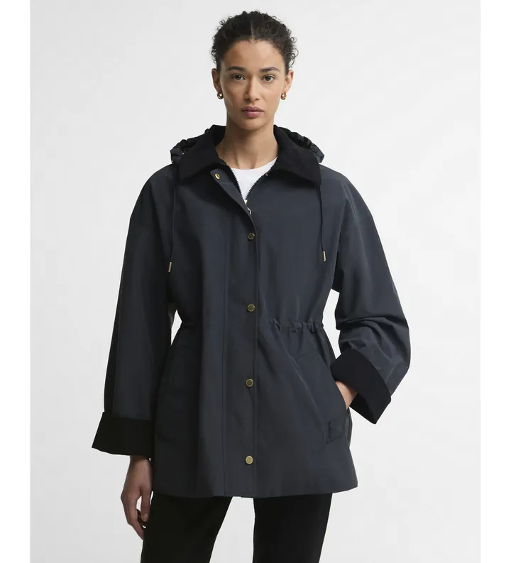 Barbour para mujer. LSP0355 Chaqueta Evelyn Showerproof marino oscuro (L), Casual, Poliamida