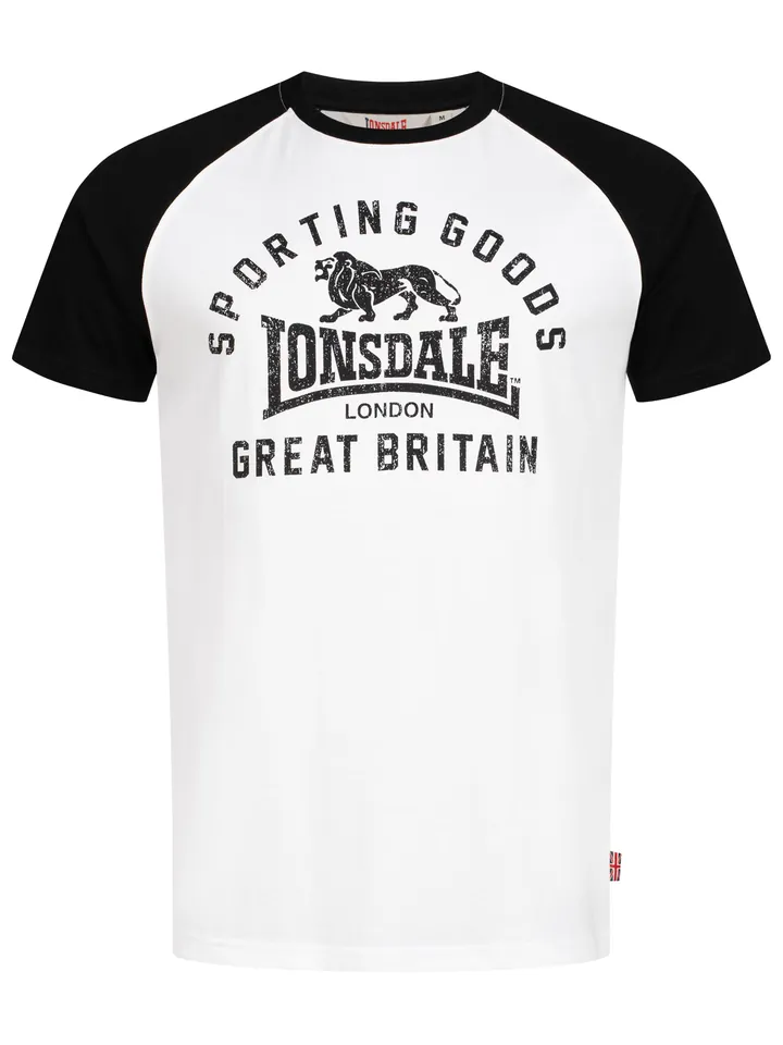 LONSDALE Camiseta 'Trenance' negro / blanco