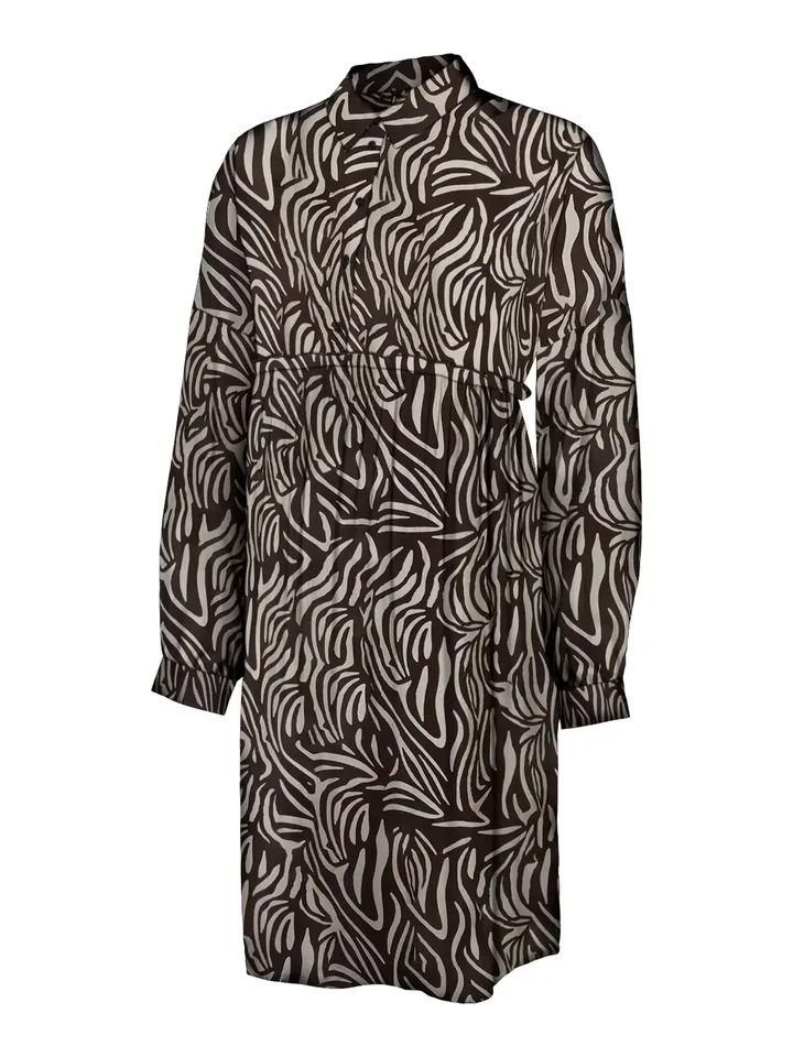 Vero Moda Maternity Vestido camisero 'VMMJosie'  beige claro / negro
