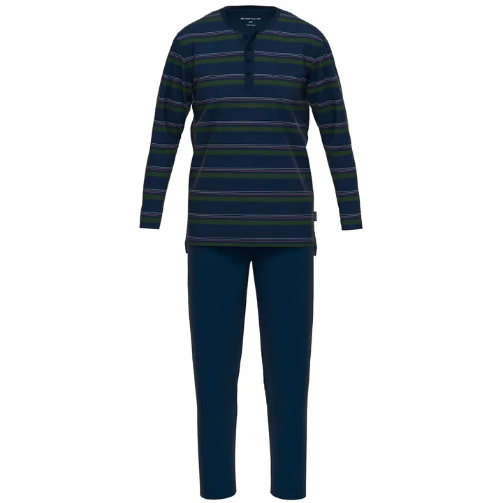 TOM TAILOR Pijama corto  azul oscuro / verde / rojo