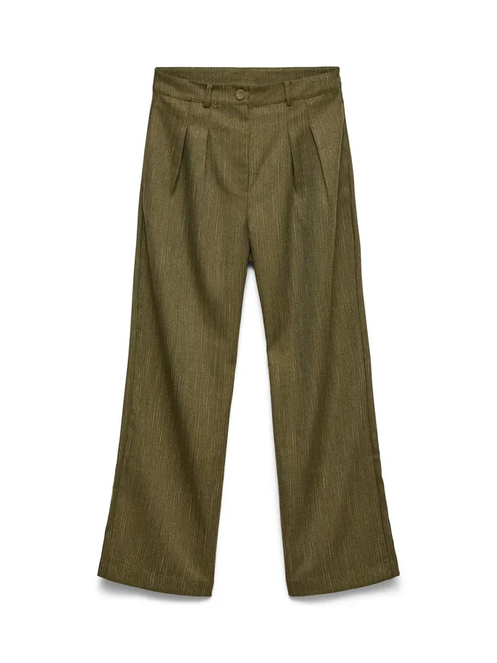 VERO MODA Pantalón plisado 'KYLAN' caqui