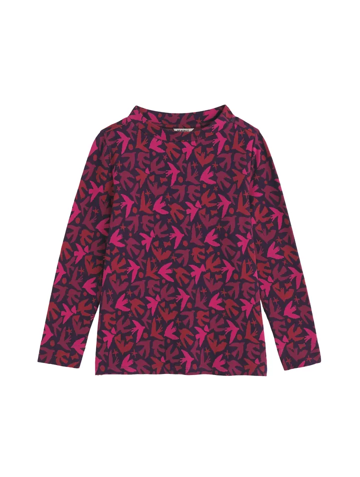 Seasalt Cornwall Camiseta 'Field Glass' rosa / negro