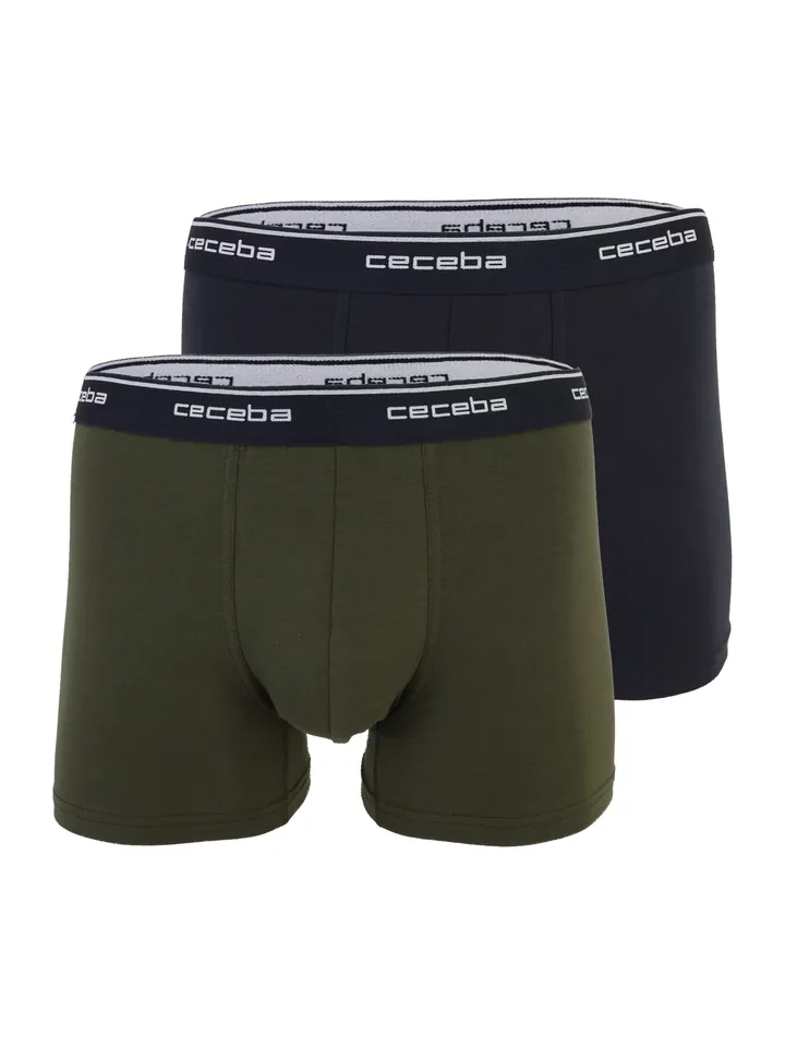 CECEBA Calzoncillo boxer oliva / negro / offwhite