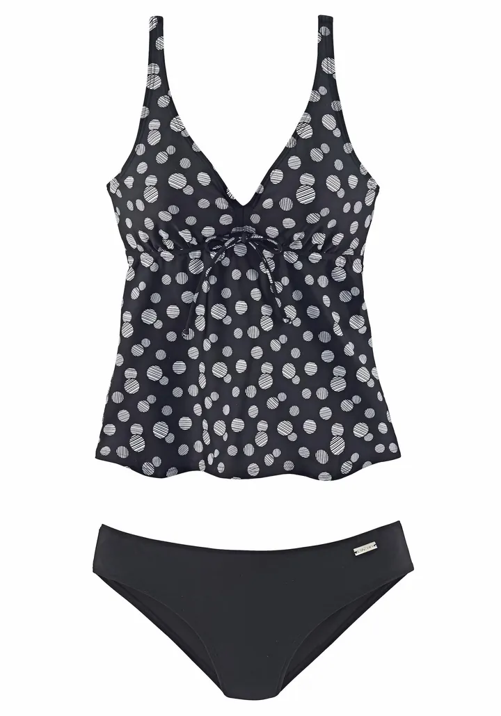 LASCANA Tankini  negro / blanco