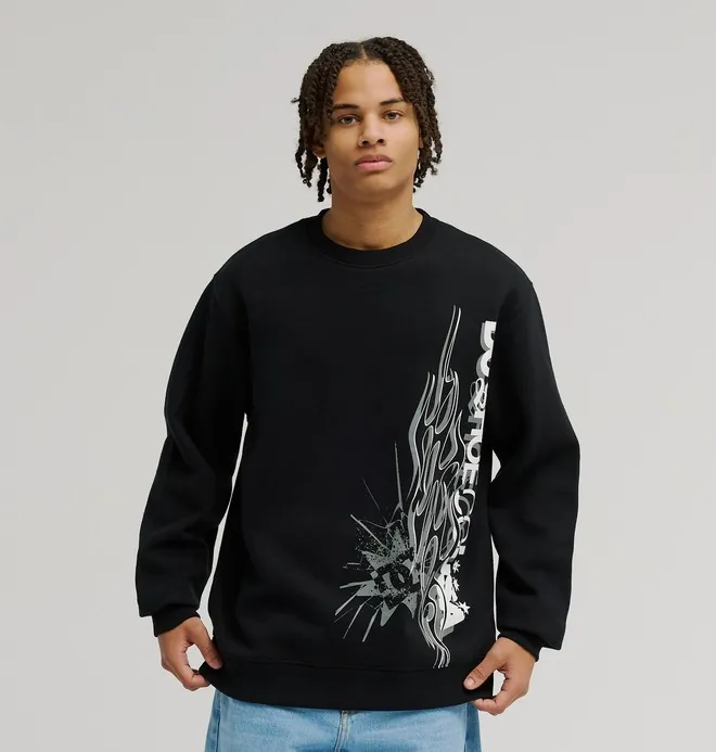 DC Side Flame - Sudadera Negro Hombre