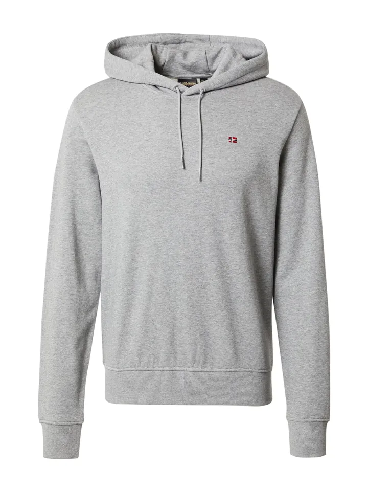 NAPAPIJRI Sudadera 'BALIS' navy / gris moteado / rojo carmesí / blanco