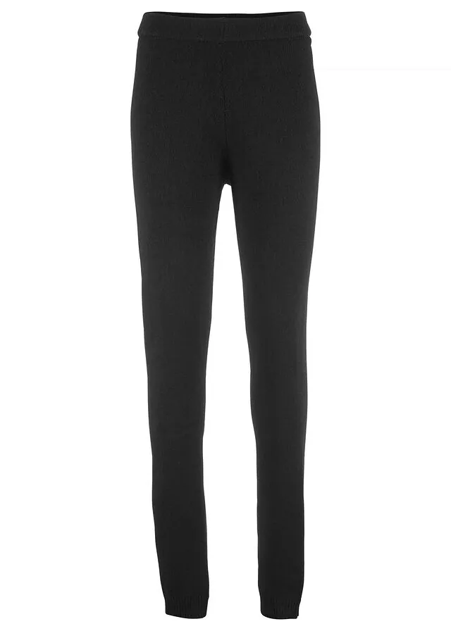 Leggings térmico con terminaciones en canalé